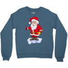 father christmas ringing xmas bells santa Crewneck Sweatshirt