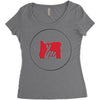 please red Women's Triblend Scoop T-shirt
