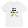 down with homework V-Neck Tee