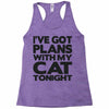 plans with my cats tonight Racerback Tank