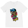 up all night cat V-Neck Tee