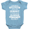 Super Cool Grammy Of A Freaking Awesome Grandson Baby Onesie