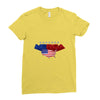 america flag Ladies Fitted T-Shirt