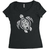 hawaiian turtle tribal art Women's Triblend Scoop T-shirt