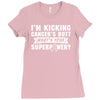 I Am Kicking Cancers Butt Whats Your Superpower? Ladies Fitted T-Shirt