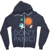 spacex don't panic in space Zipper Hoodie