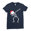 skeleton dabbing christmas Ladies Fitted T-Shirt