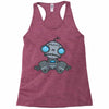 sad robot Racerback Tank