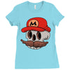mario skull Ladies Fitted T-Shirt
