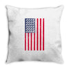 t-rex vintage american flag Throw Pillow