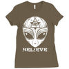 alien believe Ladies Fitted T-Shirt