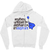 anything unrelated elephants Zipper Hoodie