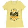 Legends Are Born In January Ladies Fitted T-Shirt