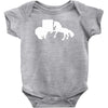 b&auml;r vs einhor  funny Baby Onesie