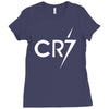 ronaldo football cool Ladies Fitted T-Shirt