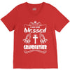 I Am One Blessed Grandfather V-Neck Tee