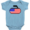 usa curling Baby Bodysuit