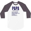 Papa Noun Definition 3/4 Sleeve Shirt
