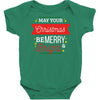 may your christmas be merry &amp; bright Baby Bodysuit