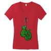 liver cancer boxing glover Women's V-Neck T-Shirt
