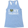 i love my soldier regular camouflage Racerback Tank