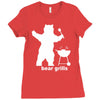 bear grills bbq funny Ladies Fitted T-Shirt