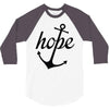 hope anchor religious 3/4 Sleeve Shirt