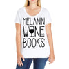 melanin wine books Ladies Curvy T-Shirt