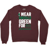 i wear emerald green for liver cancer awareness Crewneck Sweatshirt