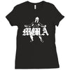 sparta mma criminal boxen muay thai kickboxen fight shirt bjj ringer Ladies Fitted T-Shirt