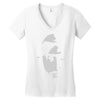airbrushed stencil Women's V-Neck T-Shirt
