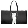 disheveled tuxedo Weekender Totes