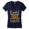 Born Pisces Multitasking Problem Solving Tees Women's V-Neck T-Shirt