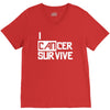 i can survive cancer V-Neck Tee