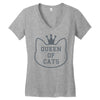 queen of cats Women's V-Neck T-Shirt