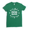 a good dog makes a great life Ladies Fitted T-Shirt
