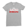 i'm saved but i cuss a little Ladies Fitted T-Shirt