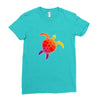 Sea Turtle Ladies Fitted T-Shirt