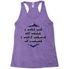 i only see my goals Racerback Tank