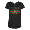Catci Gucci Parody Maternity Scoop Neck T-shirt