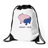 insert coin Drawstring Bags