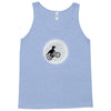 Dinosaur Riding A Bike To The Moon Tank Top