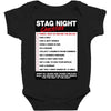 funny stag night checklist, ideal gift, christmas present Baby Bodysuit