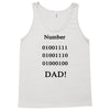 number one dad funny t shirt binary nerd geek tee s 3xl Tank Top