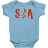 sons of anarchy soa tv show skull reaper american flag Baby Onesie