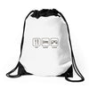 eat,sleep,game Drawstring Bags