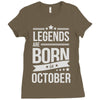 legends are born in october Ladies Fitted T-Shirt