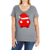 mooncake christmas santa parody Ladies Curvy T-Shirt