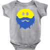 bearded smiley face Baby Bodysuit