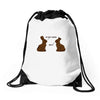 my butt hurts Drawstring Bags